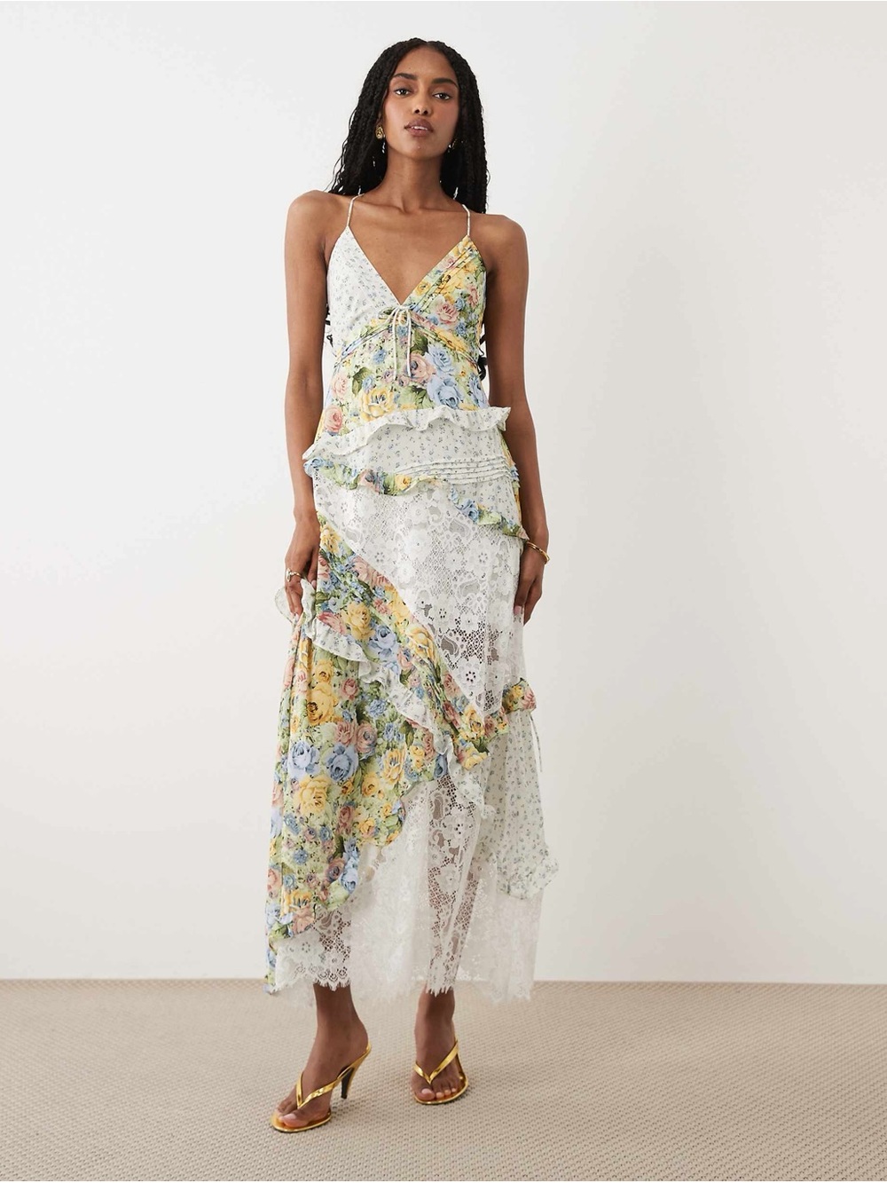 For Love and Lemons Rosalyn Yellow Maxi Dress Size Small NWOT - Picture 7 of 16